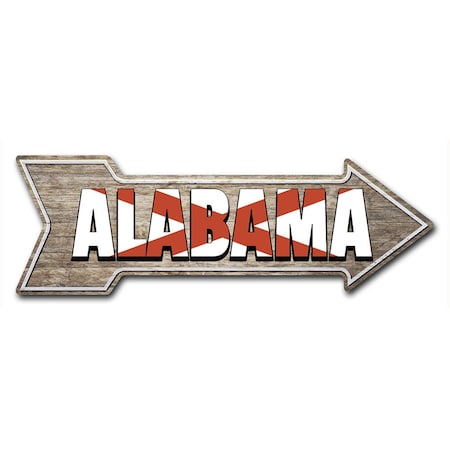 Signmission Alabama Arrow Decal Funny Home Decor 18in Wide D-A-999993